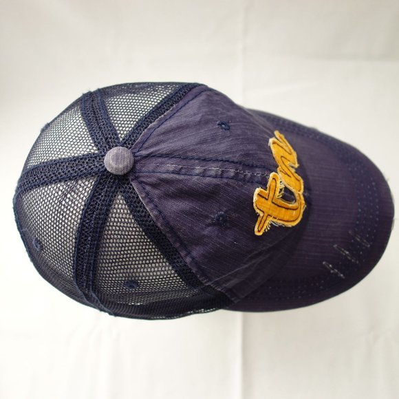 UT Vols Womens Distressed Blue Baseball Hat Cap Mesh Back Adjustable Strapback - Picture 7 of 9